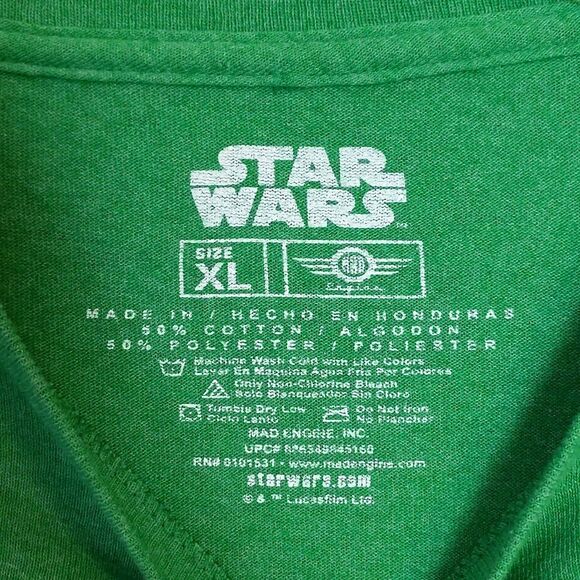 Star Wars Yoda ELF I AM NOT Green Graphic Tee Men's XL - Picture 3 of 3